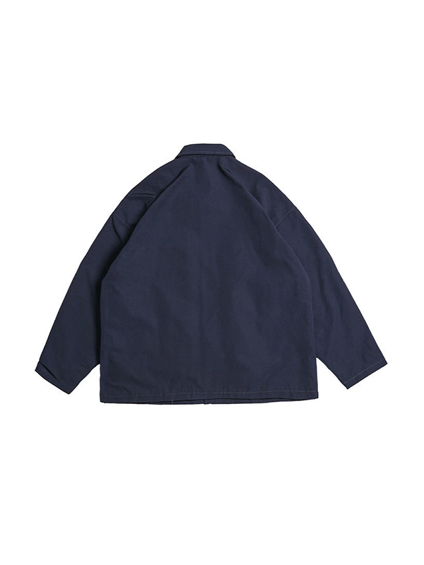 Chaqueta versátil con bolsillo grande y cuello de solapa de color liso para hombre-4