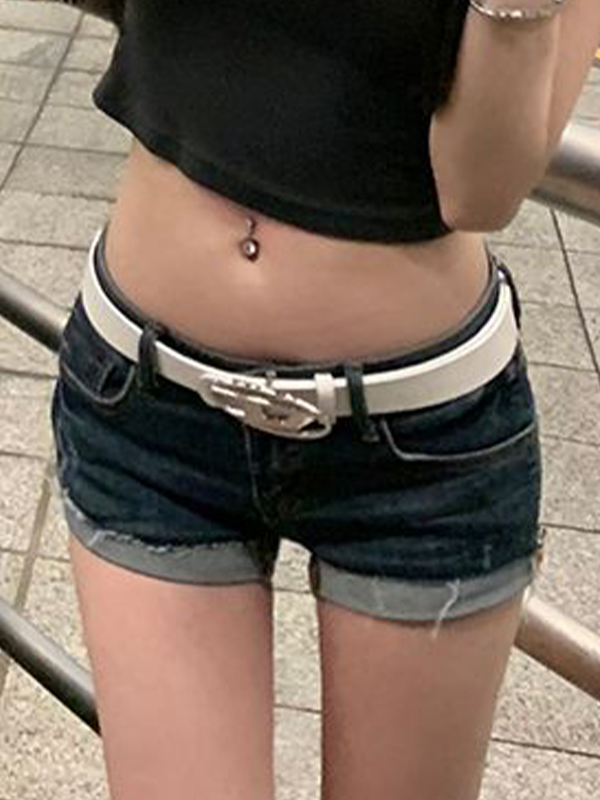 Pantalones cortos vaqueros de estilo vintage americano de High Street-1