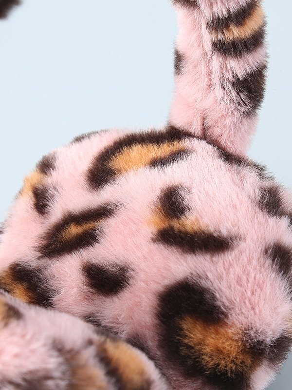 Orejeras plegables con estampado de leopardo-1