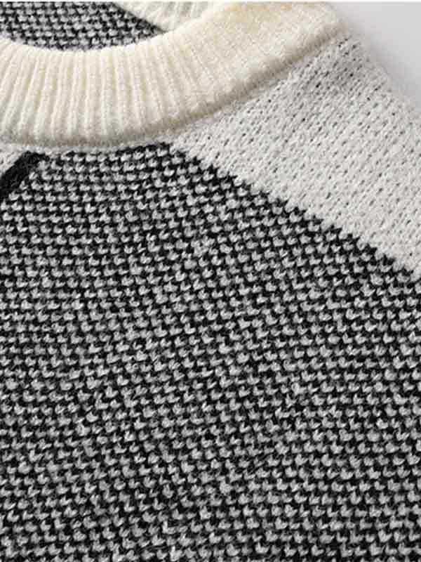 Jersey de hombre a cuadros en contraste de color-2