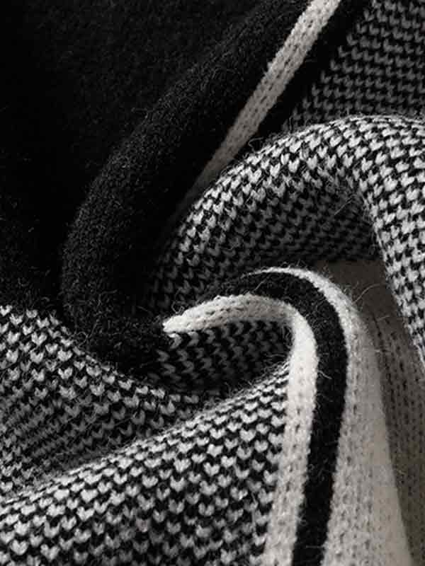 Jersey de hombre a cuadros en contraste de color-4